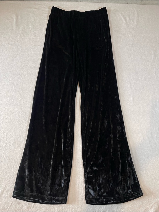 Fabletics Pants - Fabletics Women's Black Velvet Wide-Leg Trousers Size S